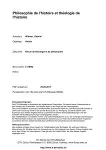 Philosophie de l`histoire et théologie de l`histoire - E