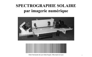 SPECTROGRAPHIE SOLAIRE par imagerie numérique