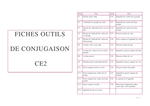 FICHES OUTILS DE CONJUGAISON CE2
