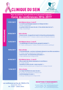 Conférence de la Clinique du sein - Cliniques universitaires Saint-Luc