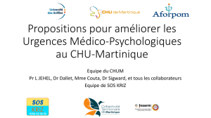 Urgences Médico-Psychologiques Amelioré l`aval des urgences