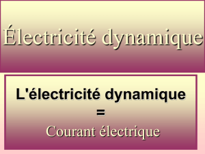 Notes - Électricité dynamique