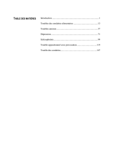 table des matières