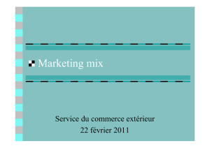 Marketing mix - Direction Générale des affaires économiques