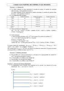 CORRECTION PARTIEL DE CHIMIE n°1 (S1 2014/2015)