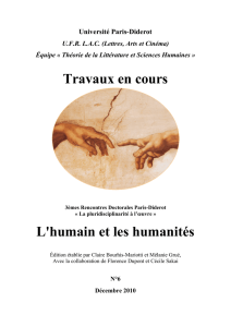 L`humain et les humanités - UFR LAC