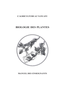 BIOLOGIE DES PLANTES