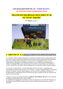 Transceiver BINGO-DUO SSB CW 3ème partie PA
