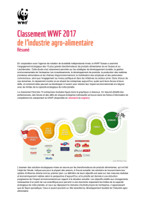 Classement WWF 2017 de l`industrie agro