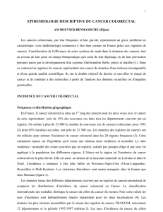 epidemiologie descriptive du cancer colorectal