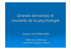 Grands domaines et courants de la psychologie VV