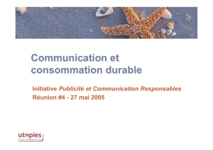 Communication et consommation durable