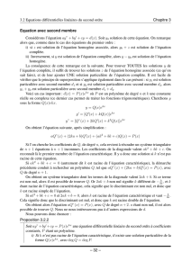 3.2 Equations différentielles linéaires du second ordre Chapitre 3