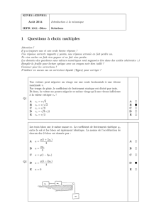 1 Questions `a choix multiples