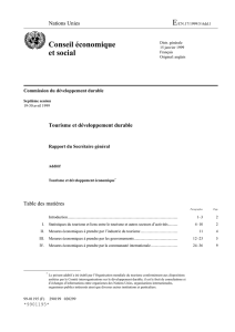 Tourisme et développement économique