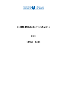 Guide des élections - CME AP-HP