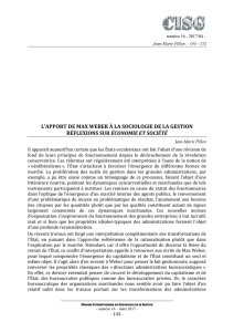 L`apport de Max Weber à la sociologie de la