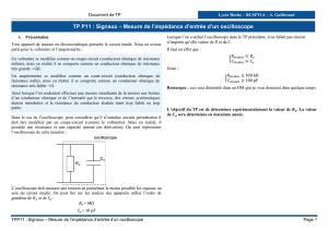 TP P11 : Signaux – Mesure de l`impédance d`entrée d`un oscilloscope