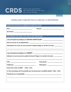 formulaire d`inscription au crds de la montérégie identification du