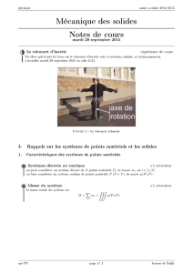Mécanique des solides Notes de cours - Alain Le Rille