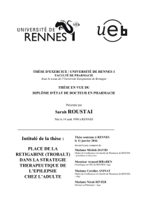 Sarah ROUSTAI - Université de Rennes 1