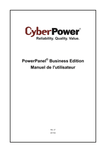 PowerPanel Business Edition Manuel de l`utilisateur