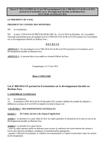 Loi n° 008-2014/AN portant loi d`orientation sur le développement