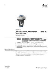 4509 Servomoteurs électriques pour vannes SAX..P..