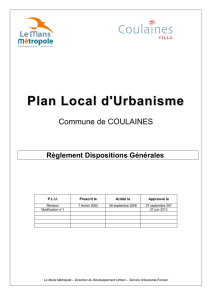 Les dispositions générales du plan local d`urbanisme