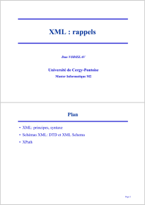 XML : rappels - Université de Cergy
