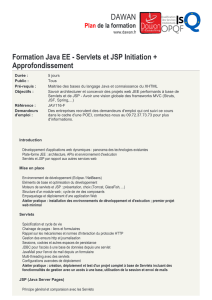 Formation Java EE - Servlets et JSP Initiation +