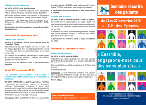Programme de la Semaine Sécurité des Patients 2015 (pdf