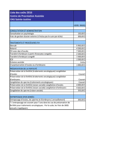 Liste des coûts CPA - CHU Sainte