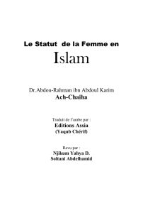 La femme sous l`abri de l`islam