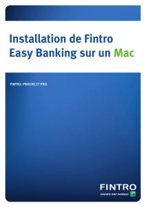 Installation de Fintro Easy Banking sur un Mac