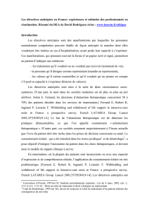 Les directives anticipées en France: expériences et attitudes des