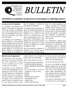 Bulletin mars 2008 - Fondation du Glaucome du Québec
