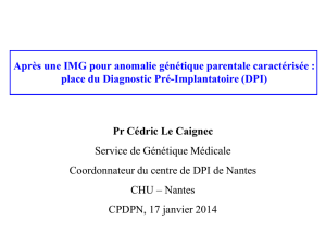 Perspectives, C. Le Caignec, CHU de Nantes