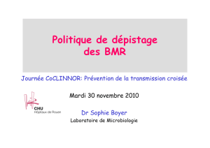 Politique de dépistage des BMR