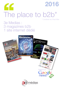 3e Medias : 3 magazines b2b 1 site internet dédié