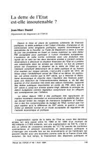 La dette de l`État est-elle insoutenable