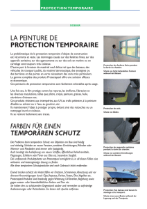 LA PEINTURE DE PROTECTION TEMPORAIRE FARBEN FÜR