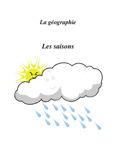 La géographie : les saisons