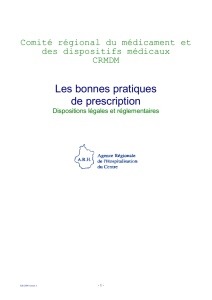 Les bonnes pratiques de prescription