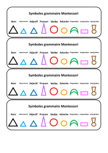Symboles grammaire Montessori Symboles grammaire