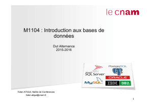 M1104 : Introduction aux bases de données - Deptinfo