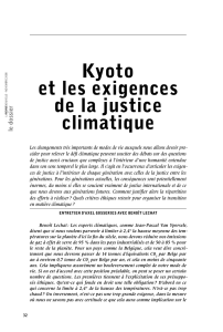 Kyoto et les exigences de la justice climatique