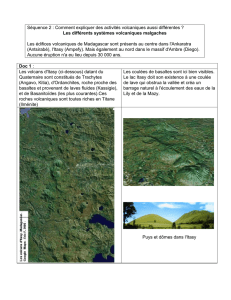 Les différents systèmes volcaniques malgaches