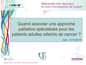 Quand associer une approche palliative spécialisée pour les