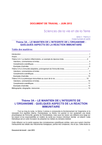 TS 3A, Ressources immunologie (PDF, 154 Ko) - SVT